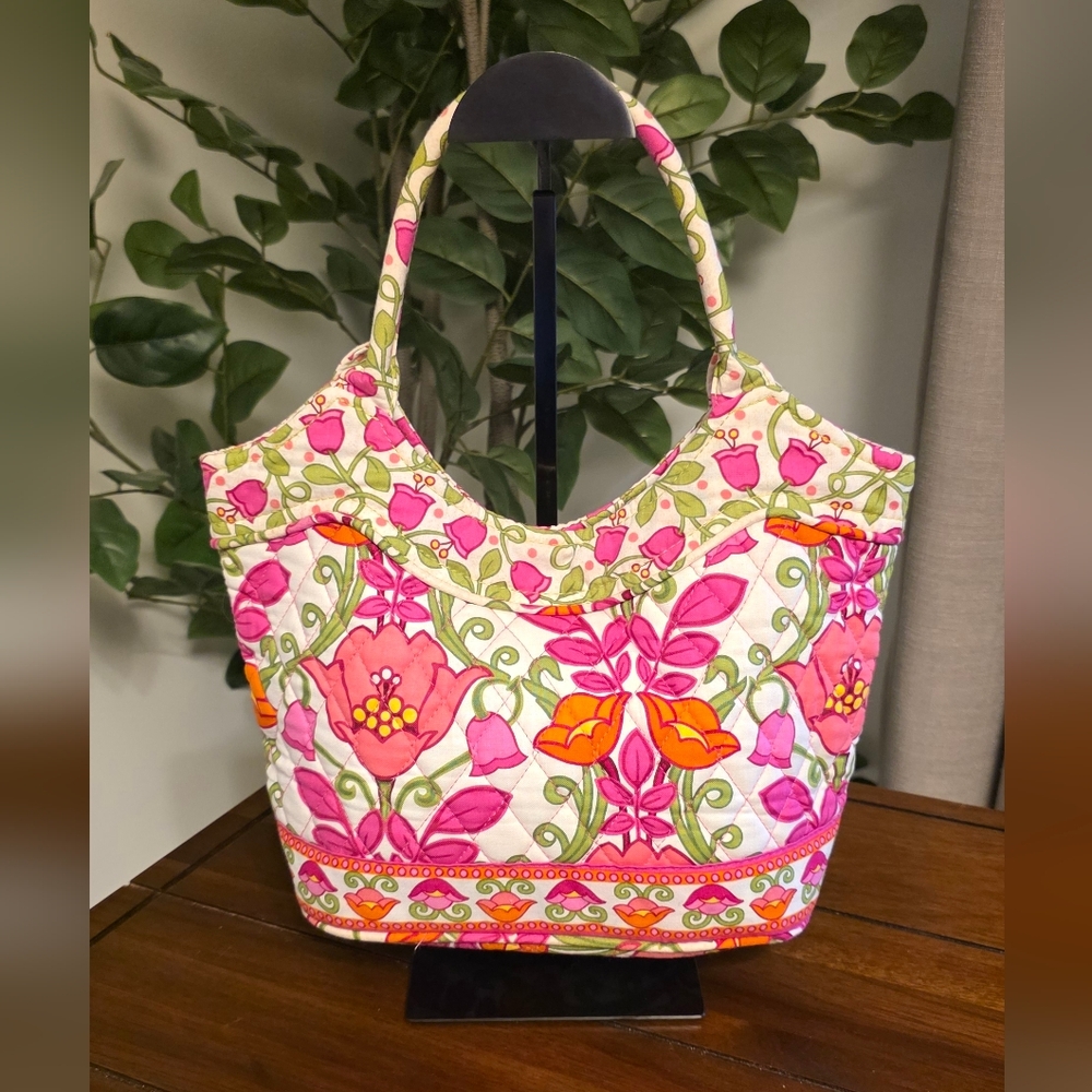 Vera Bradley Small Quilted Tote Handbag Lilli Belle Pattern